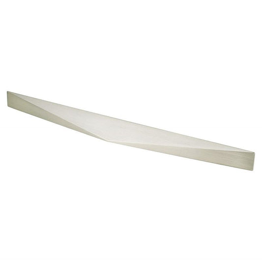 12.25" Contemporary Pointed Pull in Brushed Nickel from Facet Collection