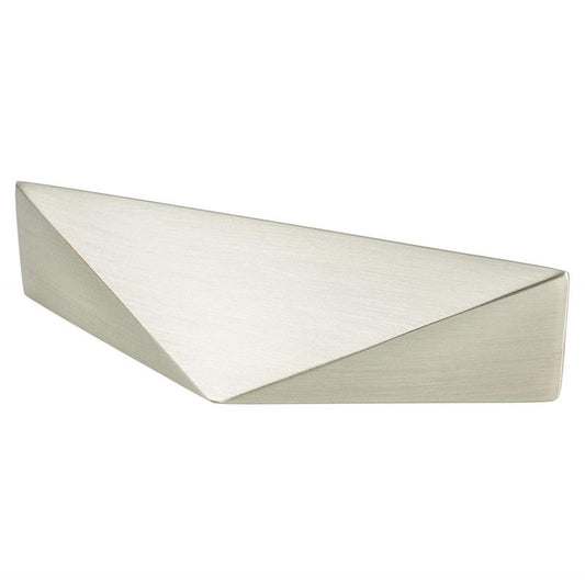 3.44" Contemporary Pointed Pull in Brushed Nickel from Facet Collection