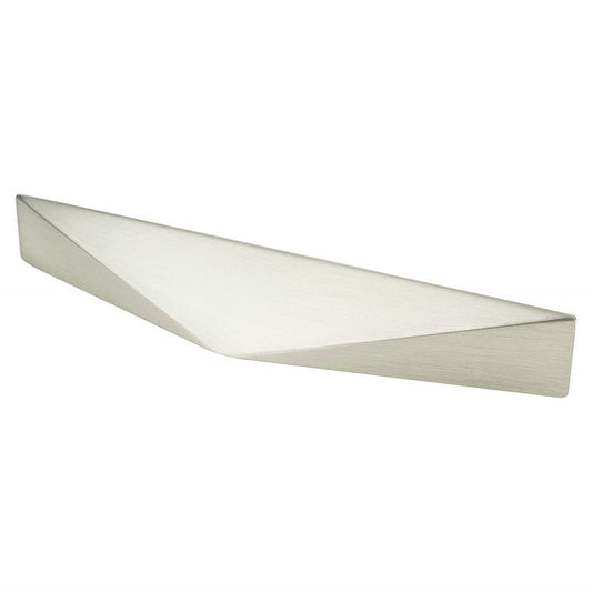 6" Contemporary Pointed Pull in Brushed Nickel from Facet Collection