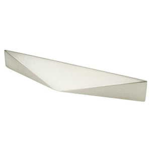 6' Contemporary Pointed Pull in Brushed Nickel from Facet Collection