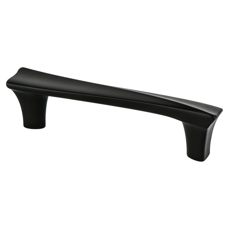 4.69' Contemporary Rectangular Pull in Black from Fluidic Collection