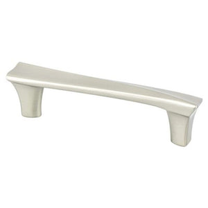 4.69' Contemporary Rectangular Pull in Brushed Nickel from Fluidic Collection