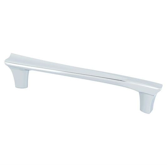 6.25" Contemporary Rectangular Pull in Polished Chrome from Fluidic Collection