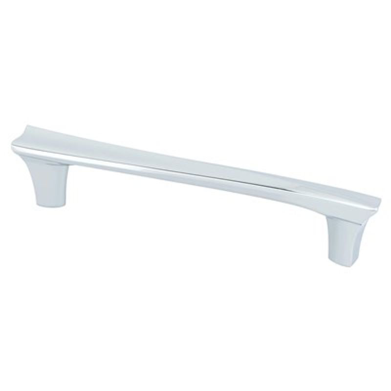 6.25' Contemporary Rectangular Pull in Polished Chrome from Fluidic Collection