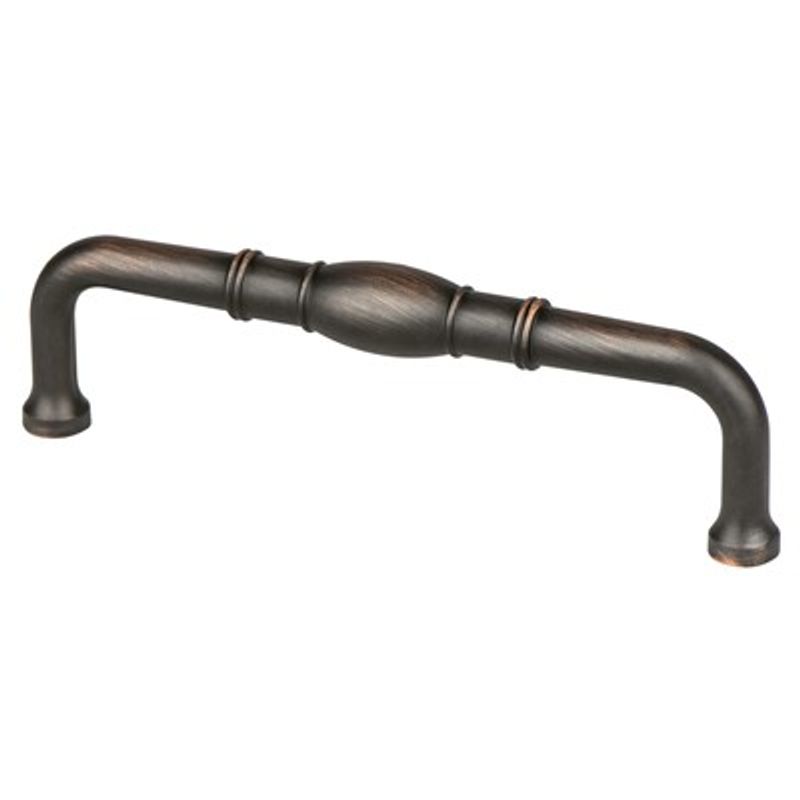 4.38' Transitional Modern Bar Pull in Verona Bronze from Forte Collection