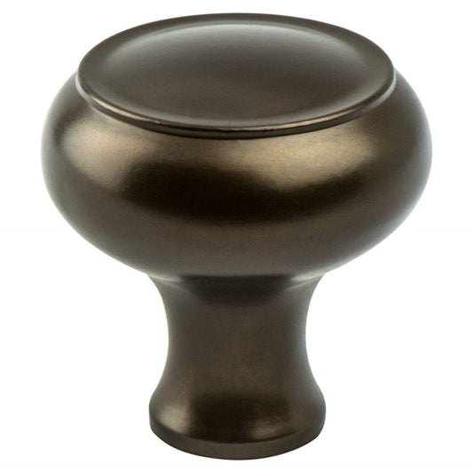 1.69" Wide Transitional Modern Round Knob in Oil Rubbed Bronze from Forte Collection