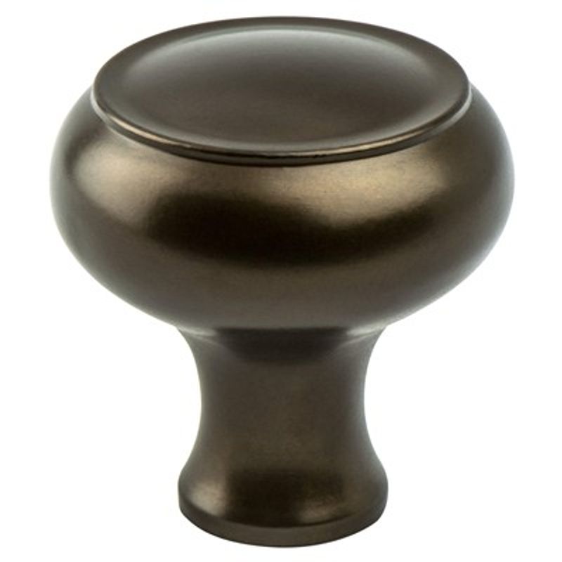 1.69' Wide Transitional Modern Round Knob in Oil Rubbed Bronze from Forte Collection