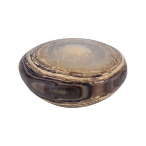 1.5' Wide Contemporary Round Knob in Opal Brown from Geo Collection