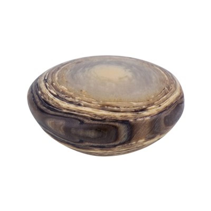 1.5' Wide Contemporary Round Knob in Opal Brown from Geo Collection