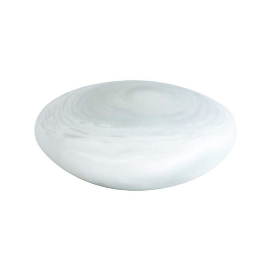 2.19" Wide Contemporary Round Knob in Opal White from Geo Collection