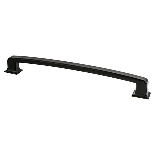 13.38" Traditional Rectangular Appliance Pull in Matte Black from Hearthstone Collection