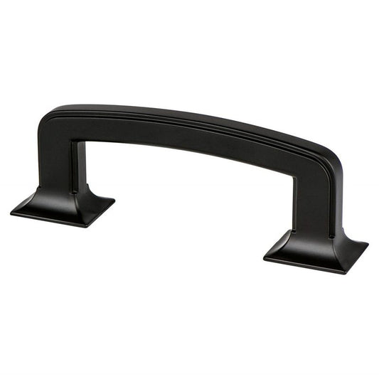 3.31" Traditional Rectangular Pull in Matte Black from Hearthstone Collection