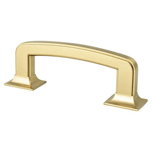 3.31' Traditional Flat Bar Pull in Modern Brushed Gold from Hearthstone Collection