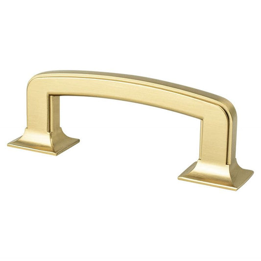 3.31" Traditional Flat Bar Pull in Modern Brushed Gold from Hearthstone Collection