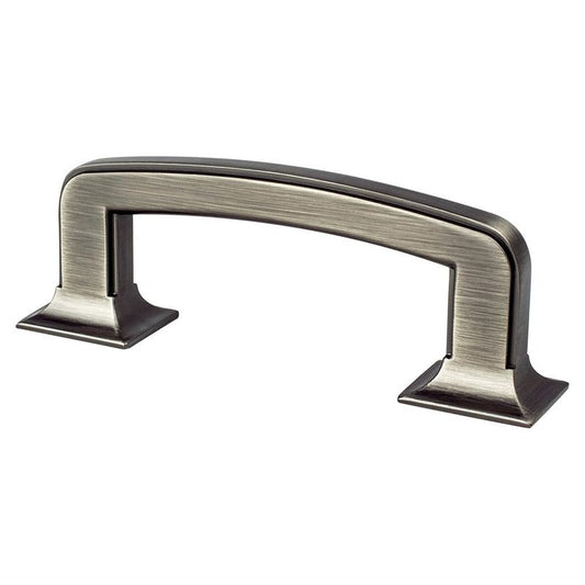 3.31" Traditional Flat Bar Pull in Vintage Nickel from Hearthstone Collection