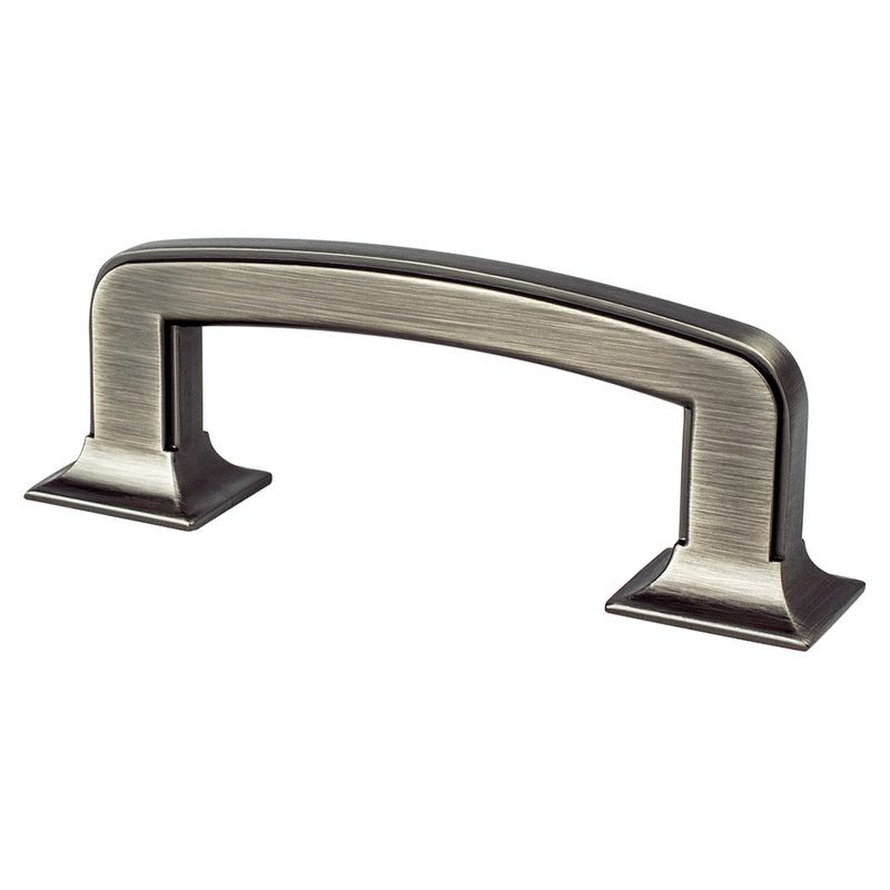 3.31' Traditional Flat Bar Pull in Vintage Nickel from Hearthstone Collection