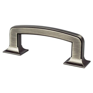3.31' Traditional Flat Bar Pull in Vintage Nickel from Hearthstone Collection
