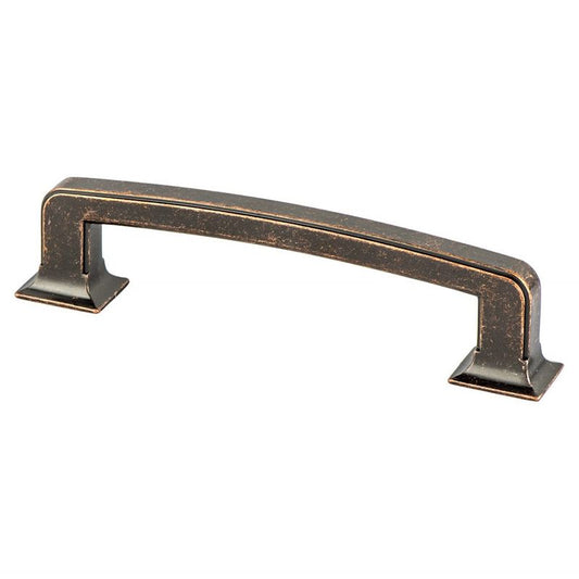 6.06" Traditional Rectangular Pull in Weathered Verona Bronze from Hearthstone Collection