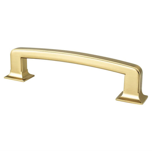 6.06" Traditional Flat Bar Pull in Modern Brushed Gold from Hearthstone Collection