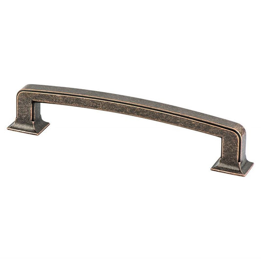 7.31" Traditional Rectangular Pull in Weathered Verona Bronze from Hearthstone Collection