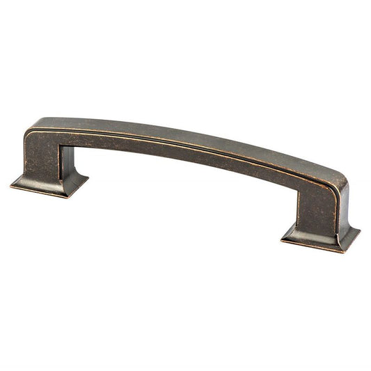 7.38" Traditional Rectangular Pull in Weathered Verona Bronze from Hearthstone Collection