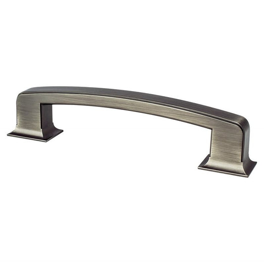 7.38" Traditional Flat Bar Pull in Vintage Nickel from Hearthstone Collection