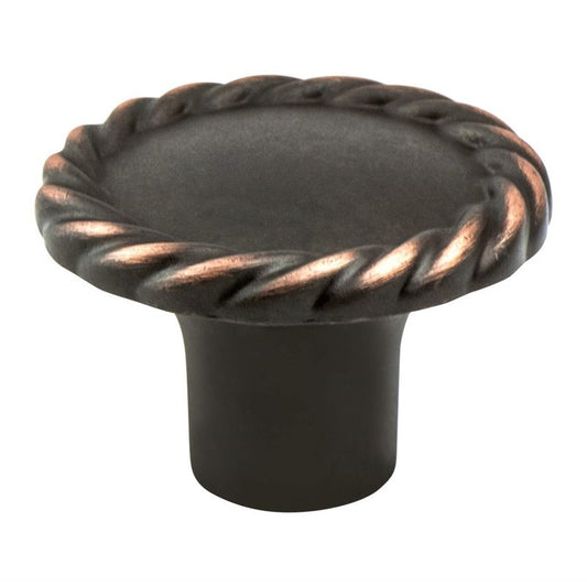 1.38" Wide Traditional Round Knob in Verona Bronze from Maestro Collection