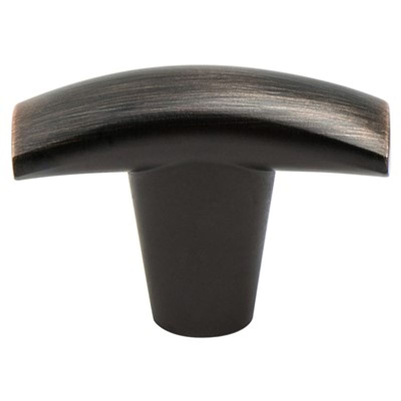 0.69' Wide Transitional Modern Classic Rectangular Knob in Verona Bronze from Meadow Collection