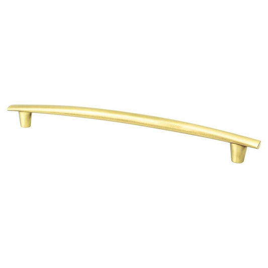 11.69" Transitional Modern Classic Subtle Arch Appliance Pull in Satin Gold from Meadow Collection