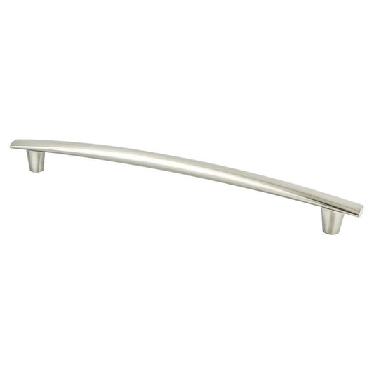 11.69" Transitional Modern Classic Subtle Arch Pull in Brushed Nickel from Meadow Collection