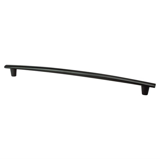 14.19" Transitional Modern Subtle Arch Appliance Pull in Matte Black from Meadow Collection