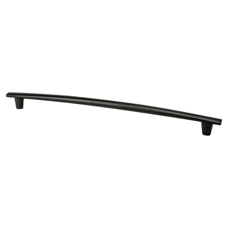 14.19' Transitional Modern Subtle Arch Appliance Pull in Matte Black from Meadow Collection