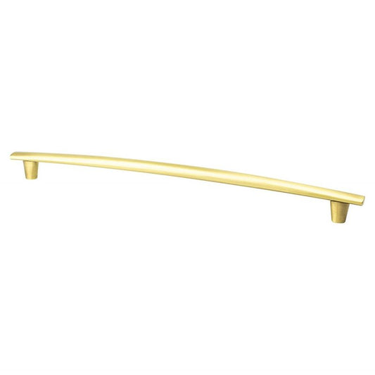 14.19" Transitional Modern Subtle Arch Appliance Pull in Satin Gold from Meadow Collection