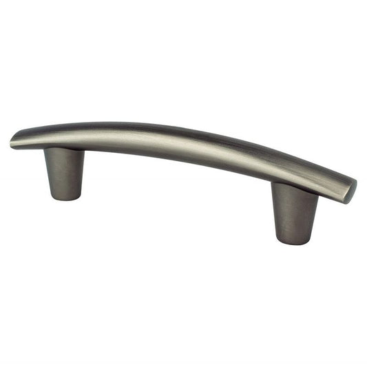 5.44" Transitional Modern Subtle Arch Pull in Graphite from Meadow Collection