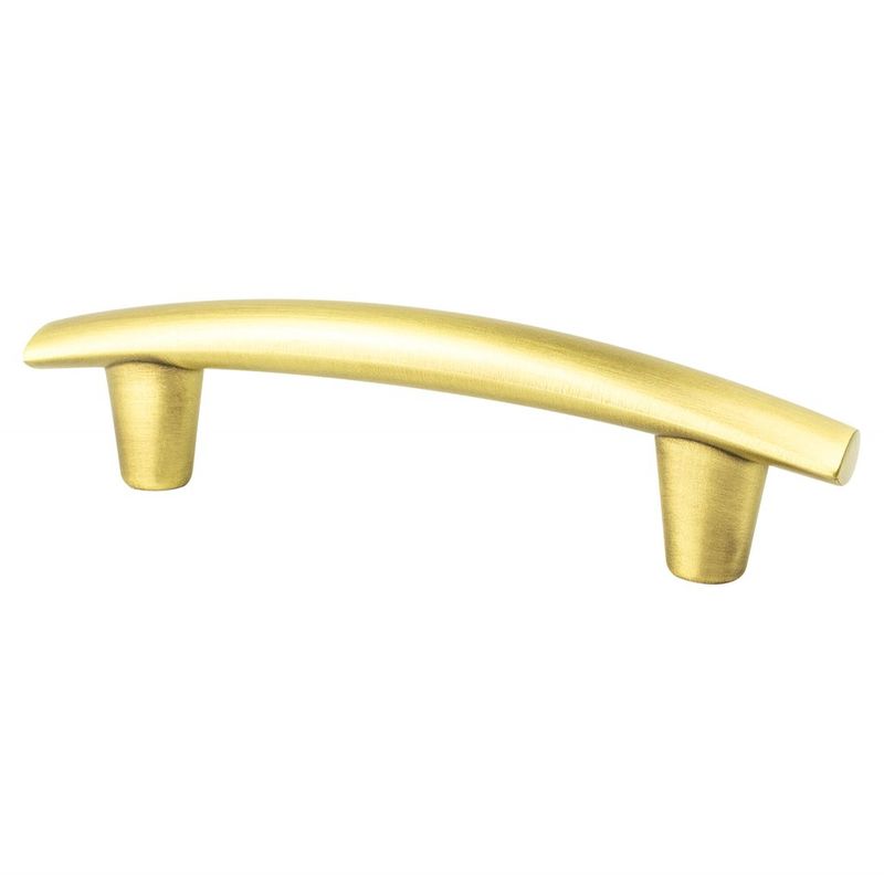 5.44' Transitional Modern Subtle Arch Pull in Satin Gold from Meadow Collection