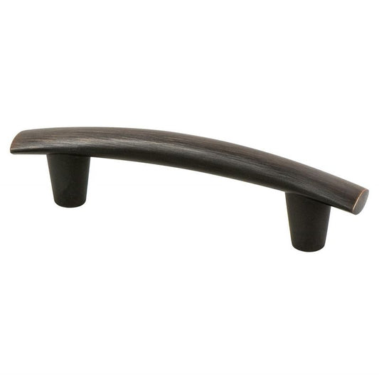 5.44" Transitional Modern Subtle Arch Pull in Verona Bronze from Meadow Collection