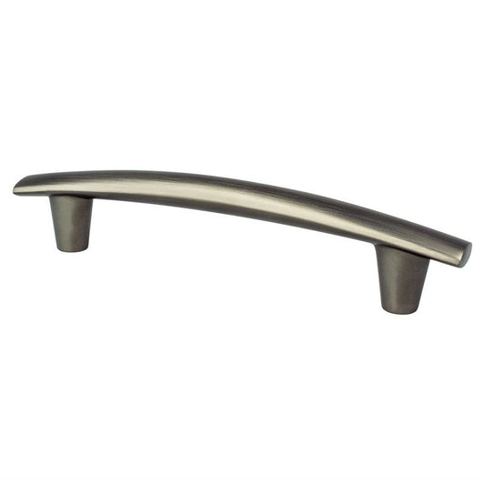 6.63" Transitional Modern Subtle Arch Pull in Graphite from Meadow Collection