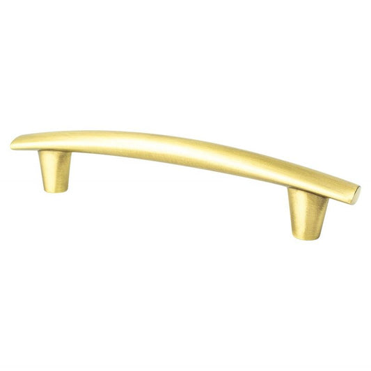 6.63" Transitional Modern Subtle Arch Pull in Satin Gold from Meadow Collection