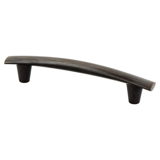 6.63" Transitional Modern Subtle Arch Pull in Verona Bronze from Meadow Collection