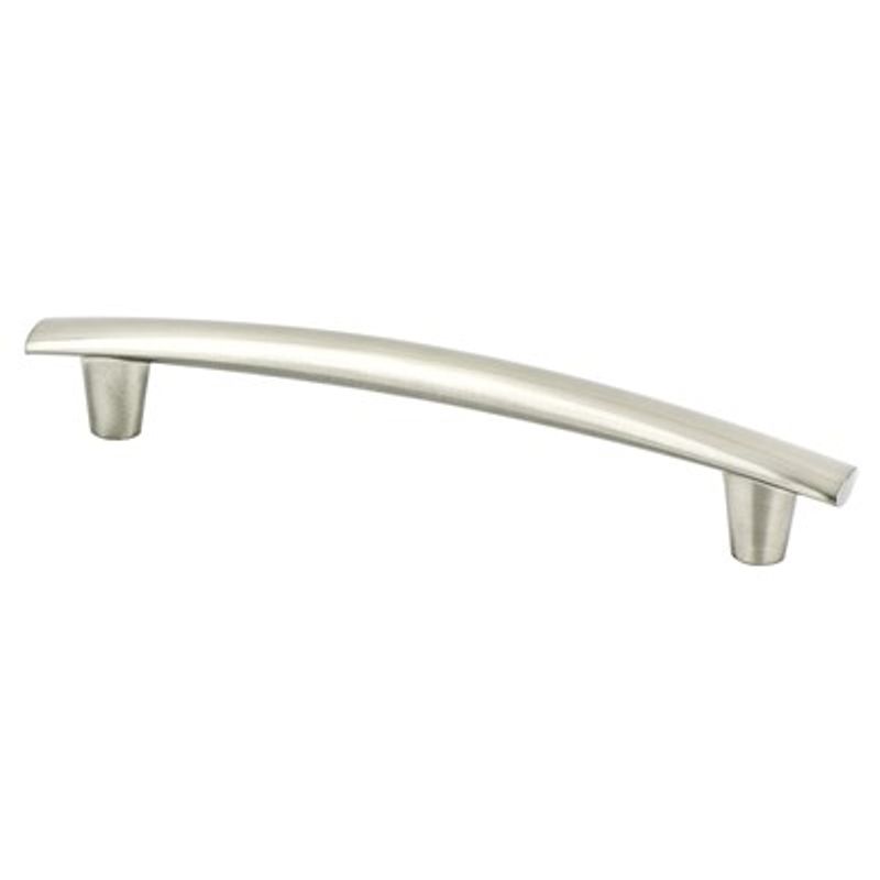 7.88' Transitional Modern Subtle Arch Pull in Brushed Nickel from Meadow Collection