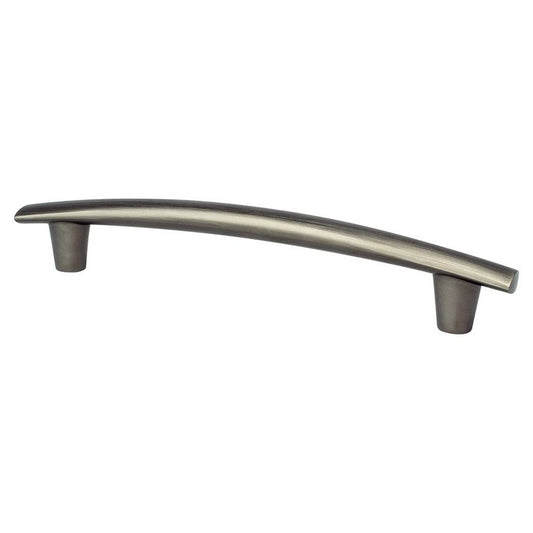 7.88" Transitional Modern Subtle Arch Pull in Graphite from Meadow Collection