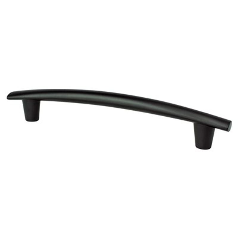 7.88' Transitional Modern Subtle Arch Pull in Matte Black from Meadow Collection