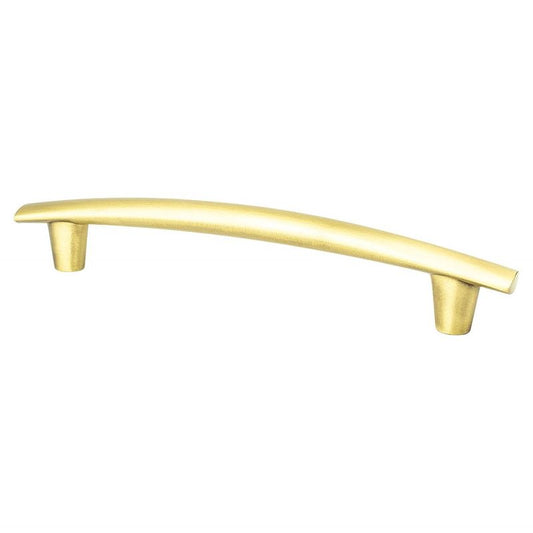 7.88" Transitional Modern Subtle Arch Pull in Satin Gold from Meadow Collection