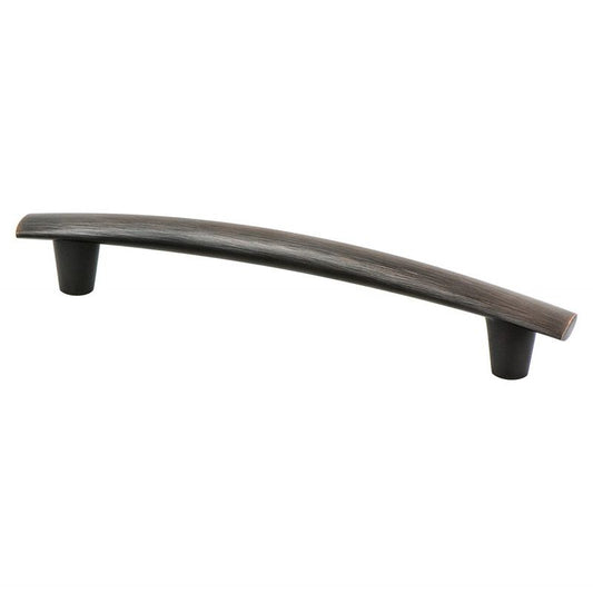 7.88" Transitional Modern Subtle Arch Pull in Verona Bronze from Meadow Collection