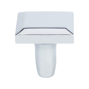 1.19' Wide Contemporary Square Knob in Polished Chrome from Metro Collection