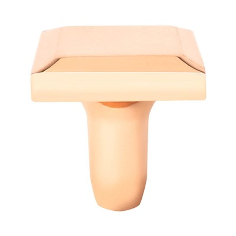 1.19' Wide Contemporary Square Knob in Polished Copper from Metro Collection