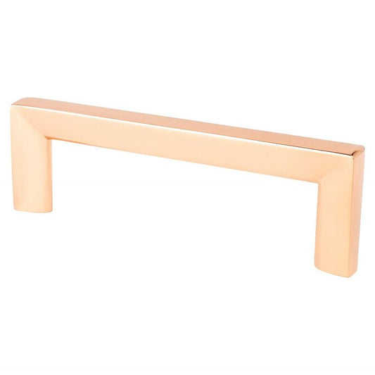 4.19" Contemporary Square Pull in Polished Copper from Metro Collection