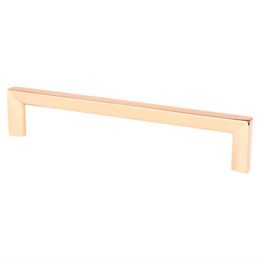 6.69" Contemporary Square Pull in Polished Copper from Metro Collection