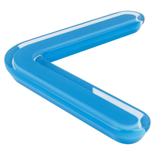 6.31" Contemporary Bent Pull in Transparent Blue from Next Collection