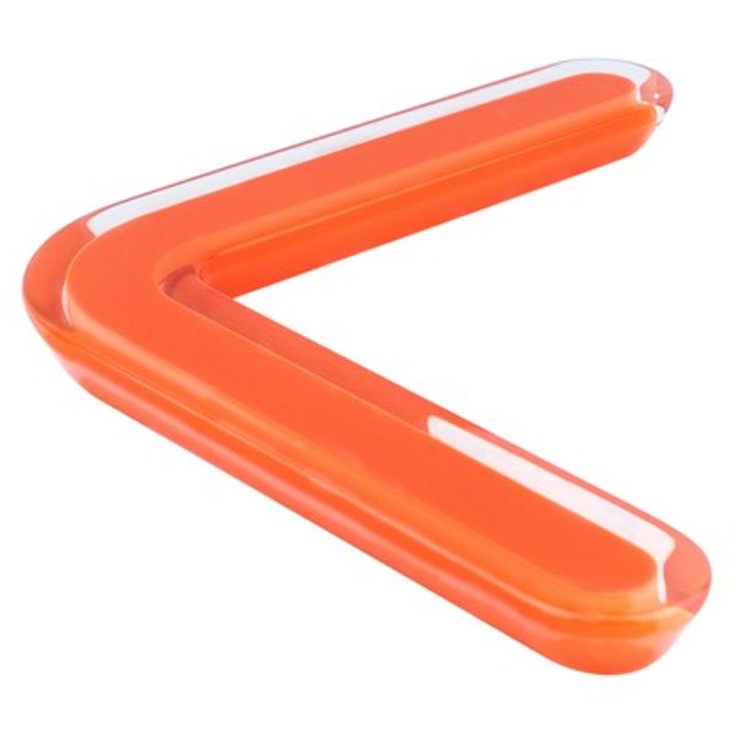 6.31' Contemporary Bent Pull in Transparent Orange from Next Collection